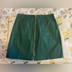 Francesca's Collections Forest Green Mini Skirt
